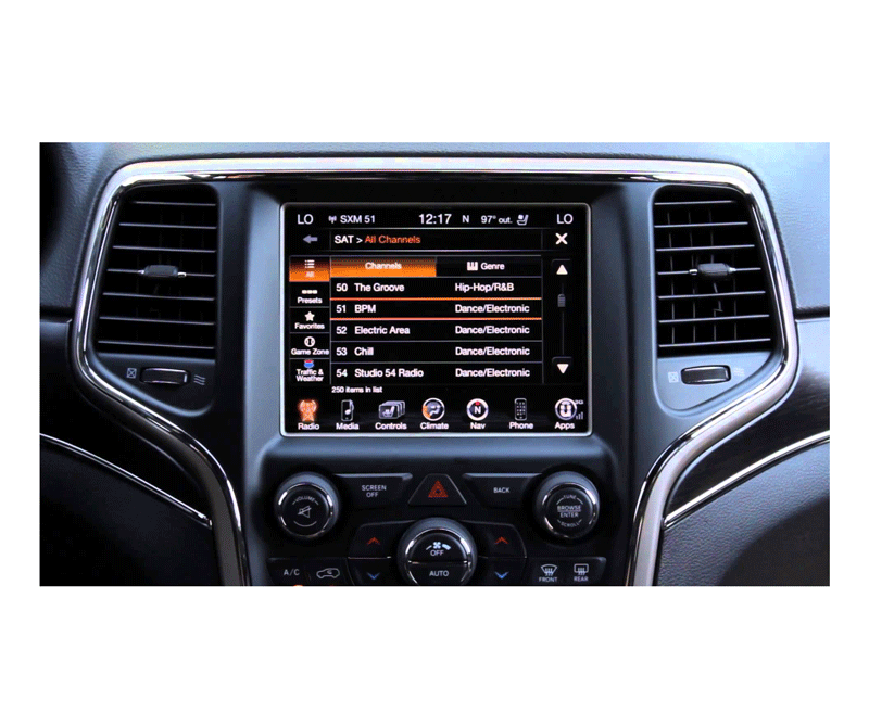 Chrysler, 2017-2020 Dodge Challenger Écran tactile 8.4in Infotainment Nav Radio Écran de réparation