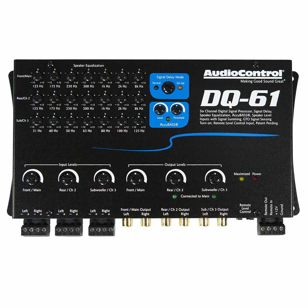 Contrôle audio, AudioControl DQ-61, convertisseur de sortie de ligne à 6 canaux avec délai de signal et égalisation