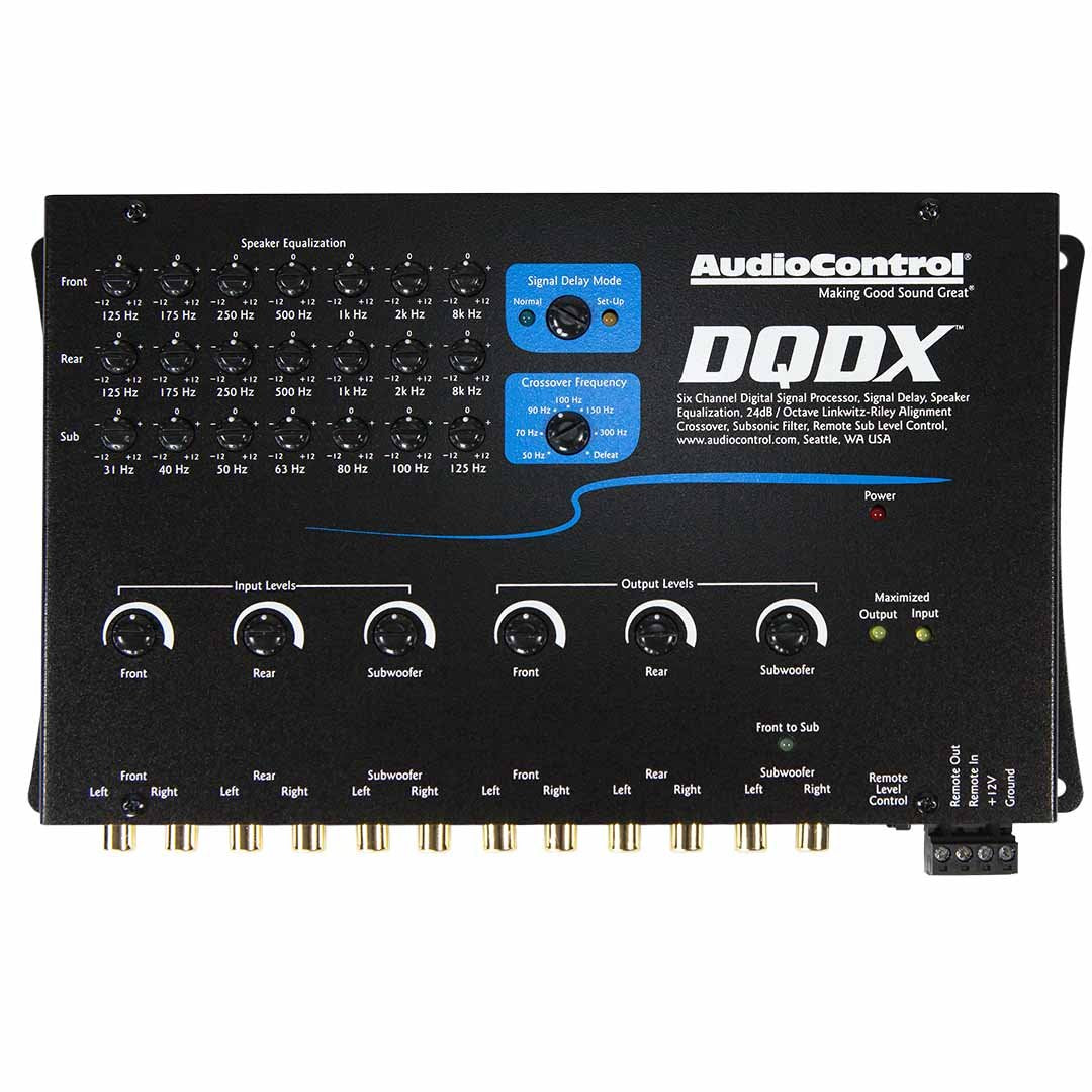 Contrôle audio, AudioControl DQDX, processeur de signal numérique avec égaliseur, filtre et délai de signal