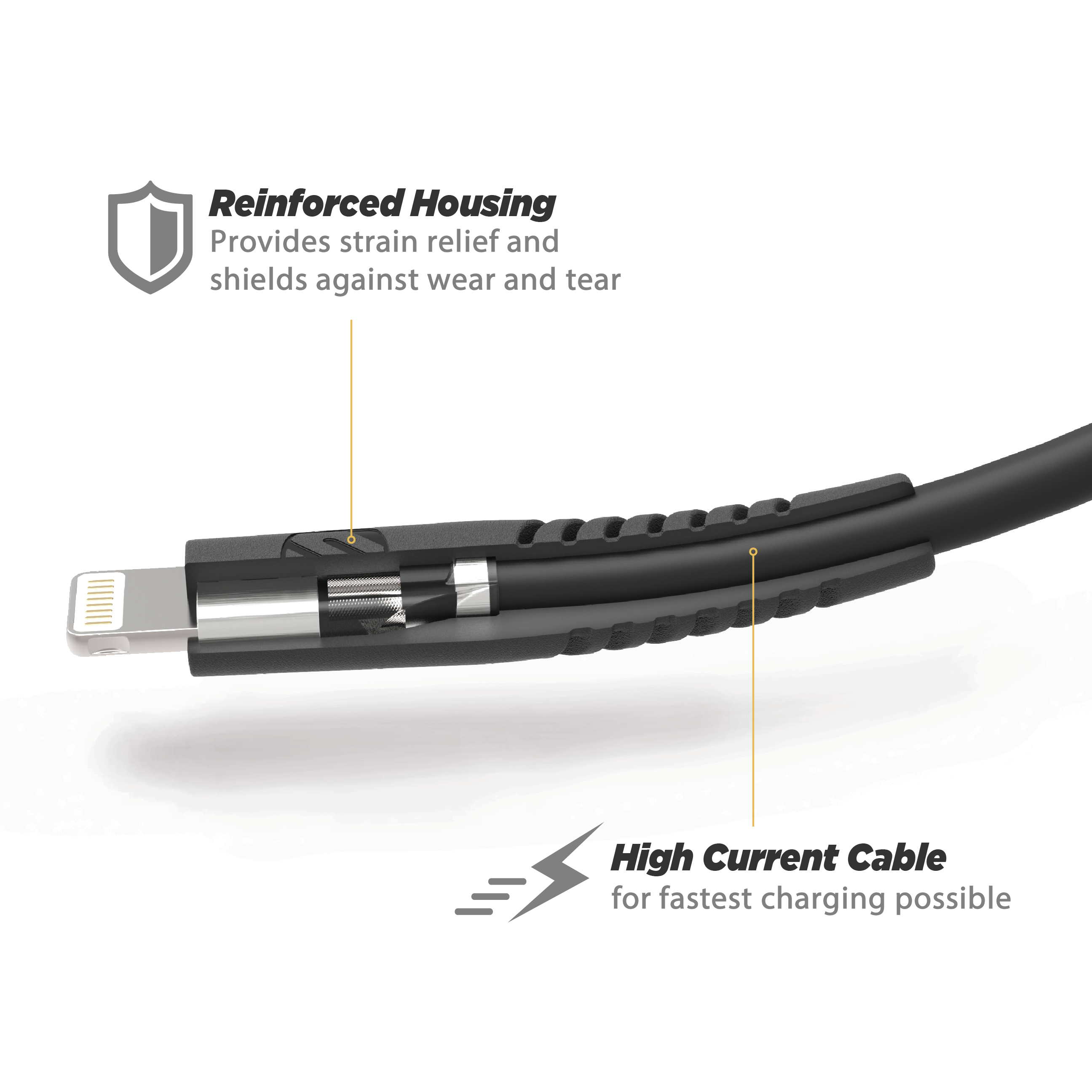 ISS Automotive Solutions, Câble USB Lightning™ robuste de 4 pieds