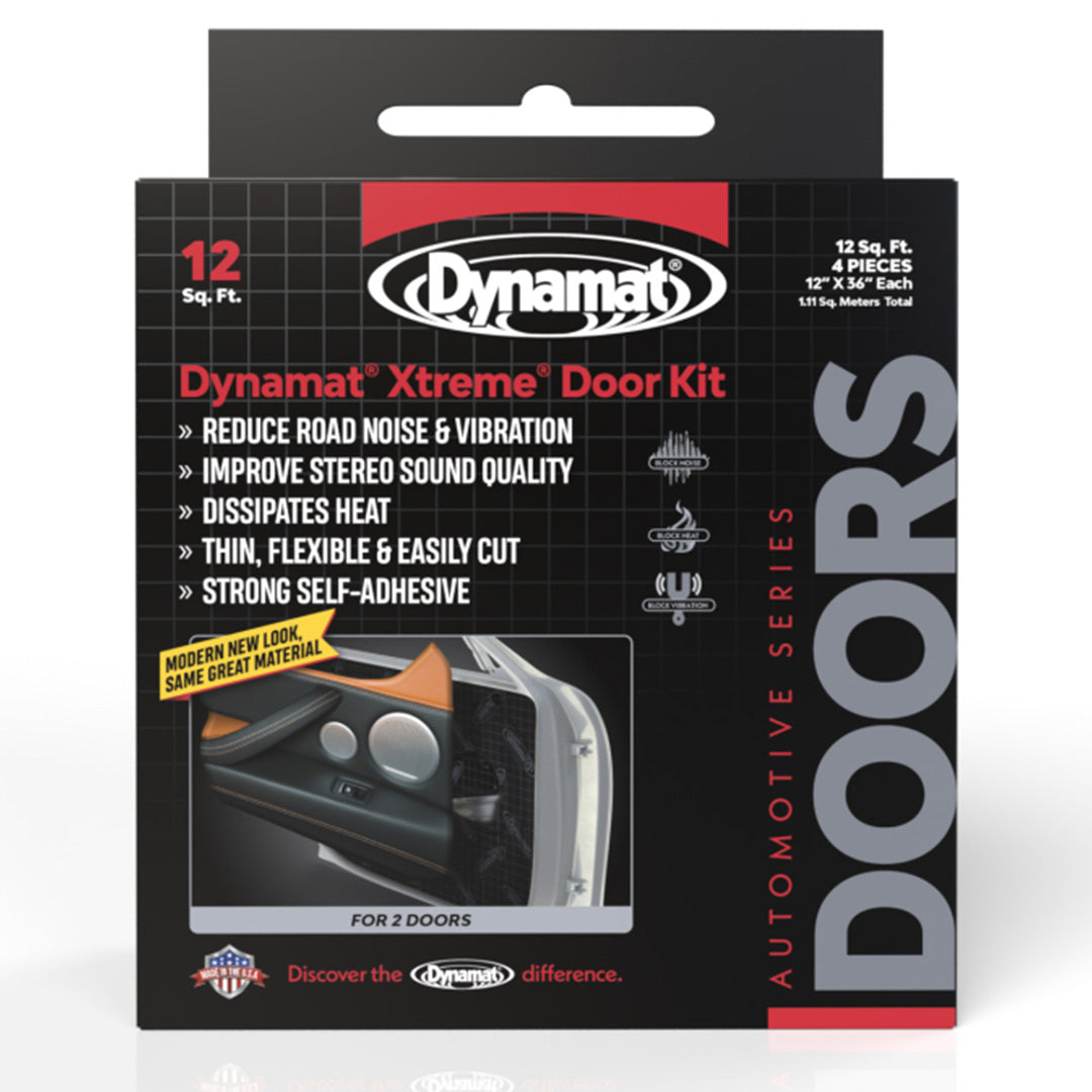 Dynamat, Dynamat 10435, Xtreme Sound Deadener Door Kit 4 feuilles (12 "x 36") 12 Sq Ft.