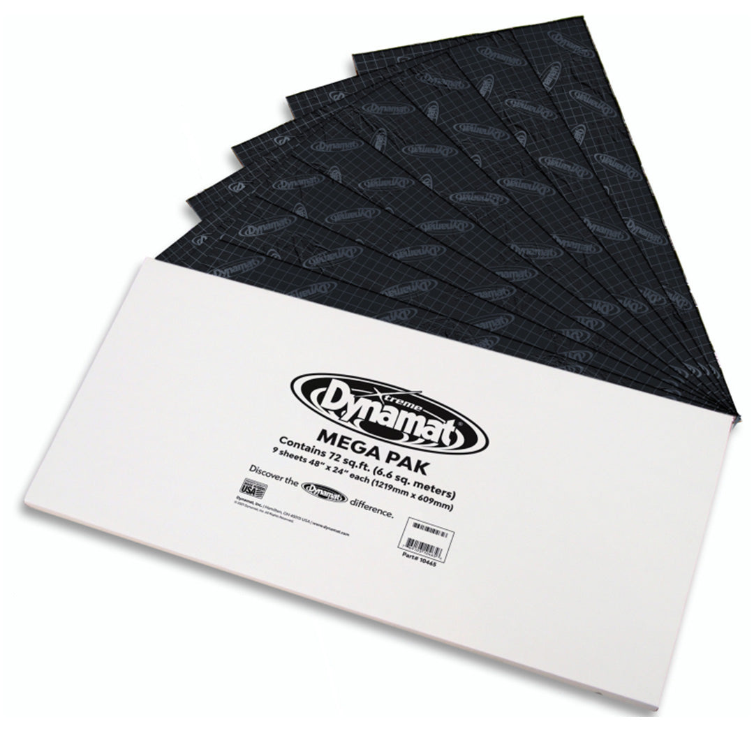 Dynamat, Dynamat 10465, Xtreme Sound Deadener Mega Pak 9 feuilles (24 "x48") 72 Sq Ft