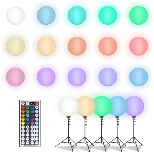 Éclairage SeeDevil, Kit d'éclairage de ballon LED RGB 100 Watt à couleurs changeantes