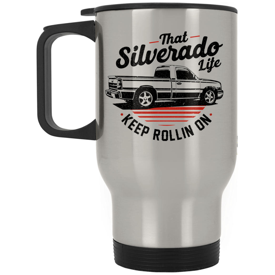 CustomCat, Mug de voyage Chevy Silverado en acier inoxydable