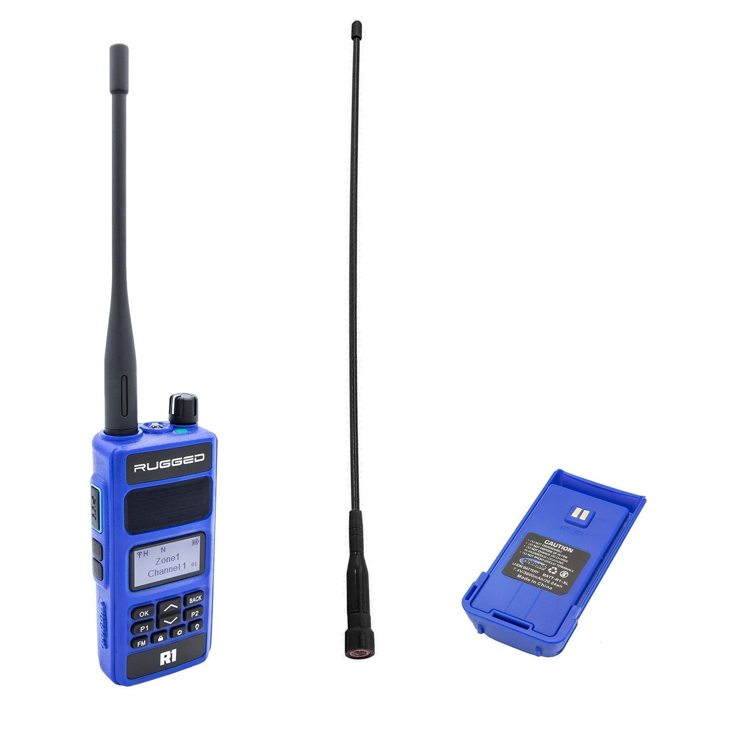 Radios robustes, Offre groupée R1 avec antenne longue portée et batterie haute capacité