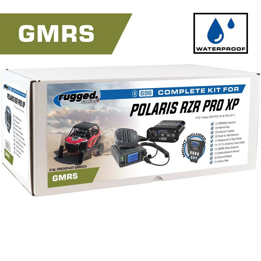 Radios robustes, *Radio GMRS étanche* Kit complet de communication UTV Polaris Pro XP / Pro R