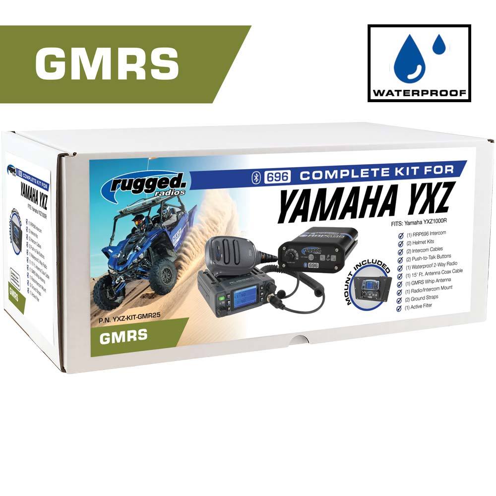 Radios robustes, *Radio GMRS étanche* Kit complet de communication UTV Yamaha YXZ