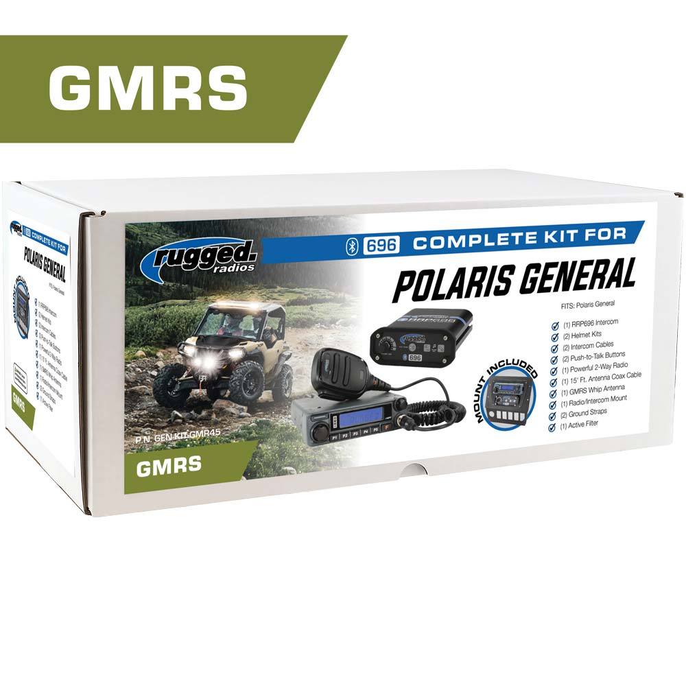 Radios robustes, *Radio GMRS puissante de 45 watts* Kit de communication UTV complet de Polaris General