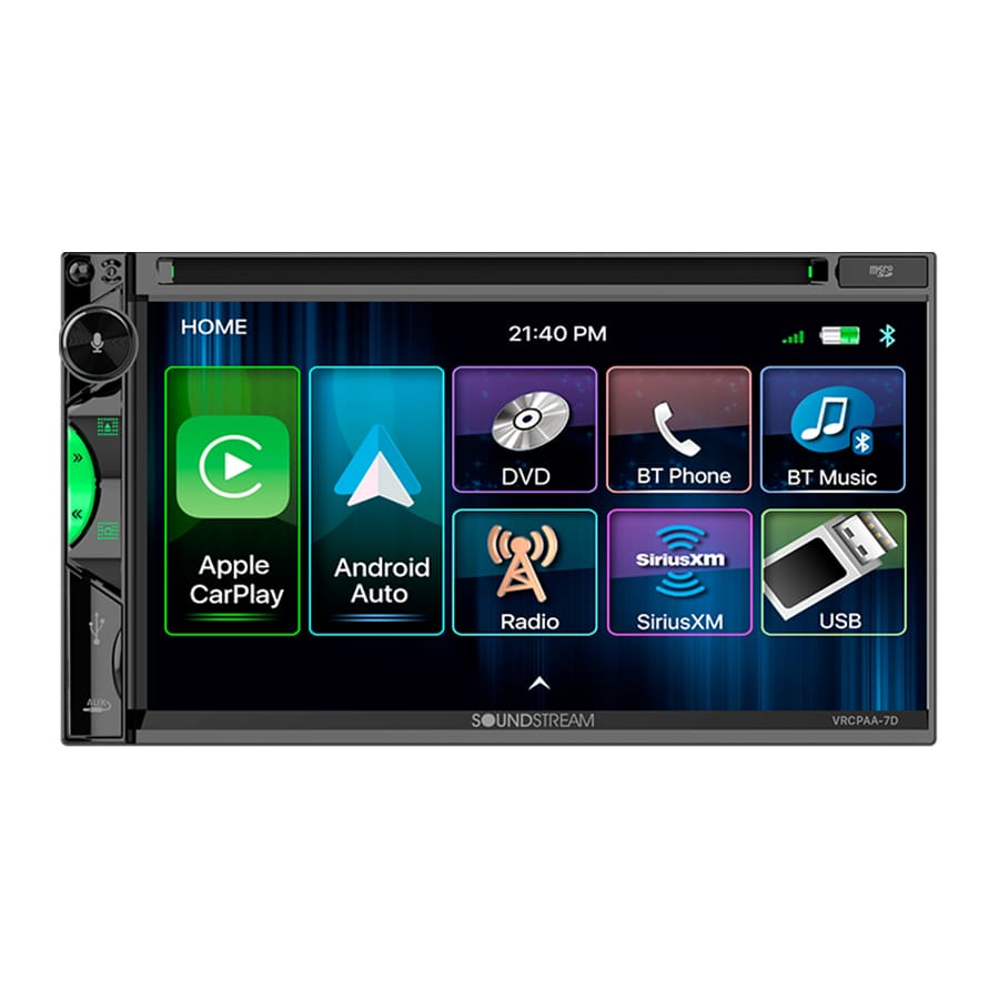 Réserve de Soundstream, Soundstream VRCPAA-7D, récepteur multimédia Reserve 7" Double DIN avec Apple CarPlay et Android Auto