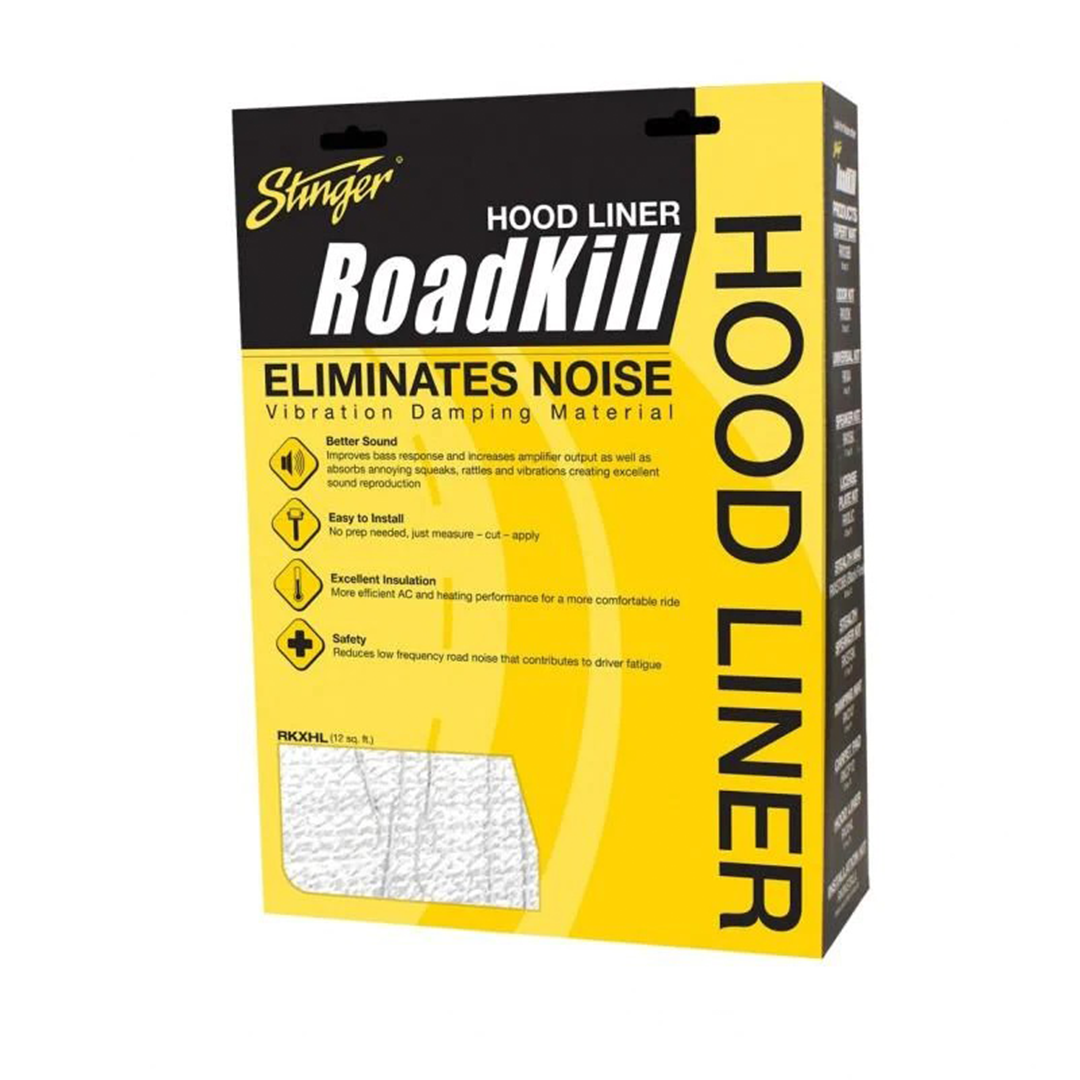 Stinger, Stinger RKXHL, RoadKill Expert Hood Liner Sound Damping 32 "x54" - 12 Sq Feet