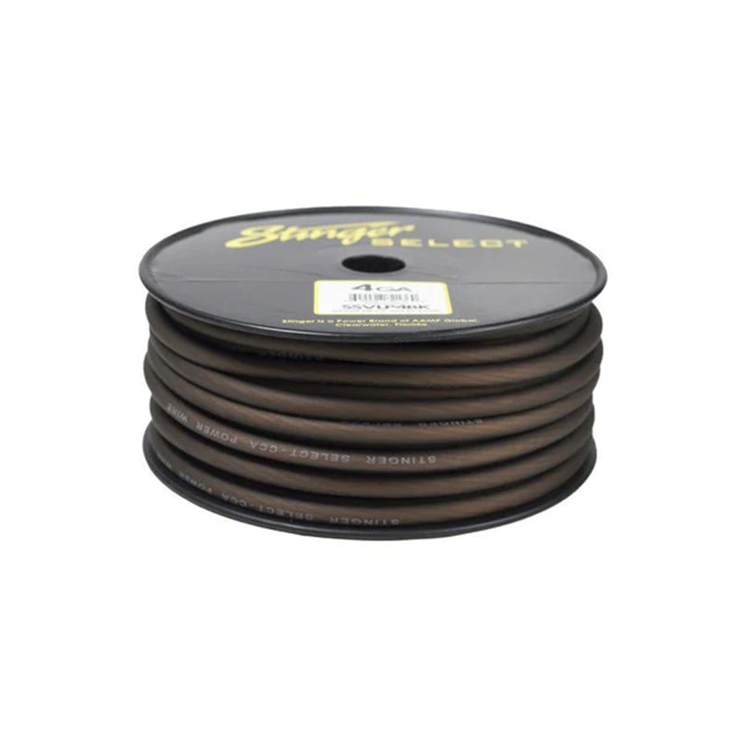 Stinger Select, Stinger Select SSVLP4BK, VL Series Matte Black 4 Gauge Power Wire - 100 FT