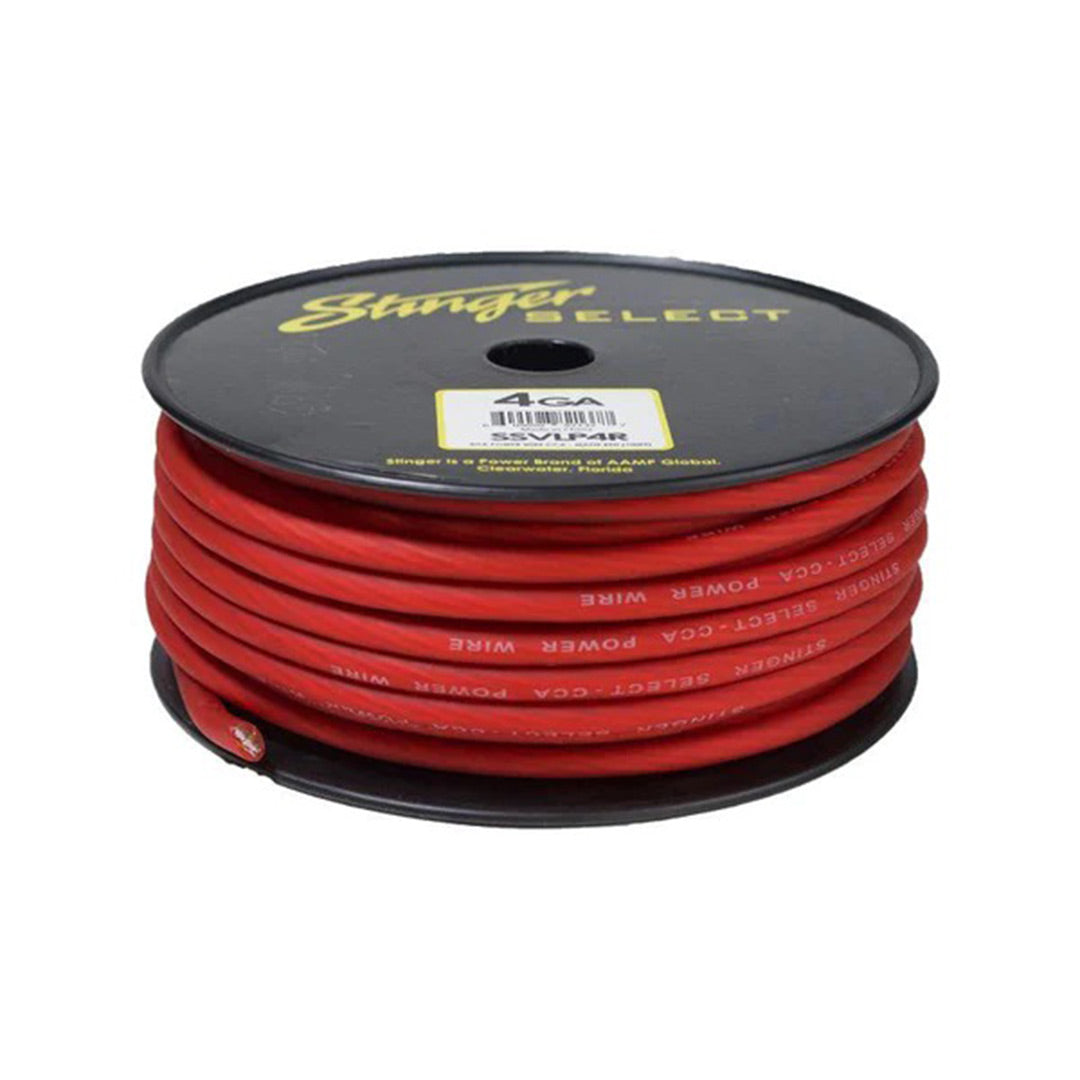 Stinger Select, Stinger Select SSVLP4R, VL Series Red 4 Gauge Matte Power Wire - 100 FT