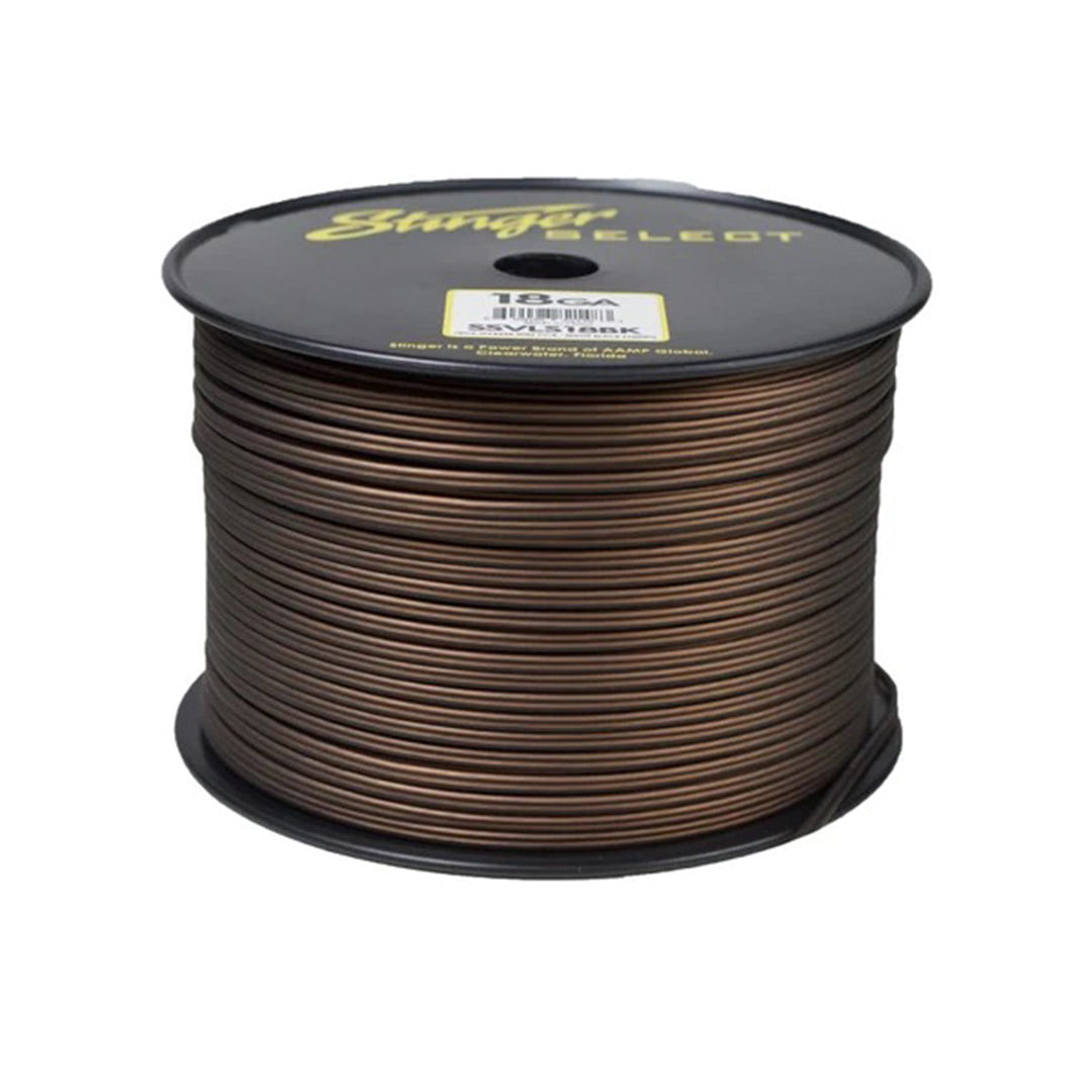 Stinger Select, Stinger Select SSVLS18BK, VL Series Matte Black 18 Gauge Speaker Wire - 1000 FT