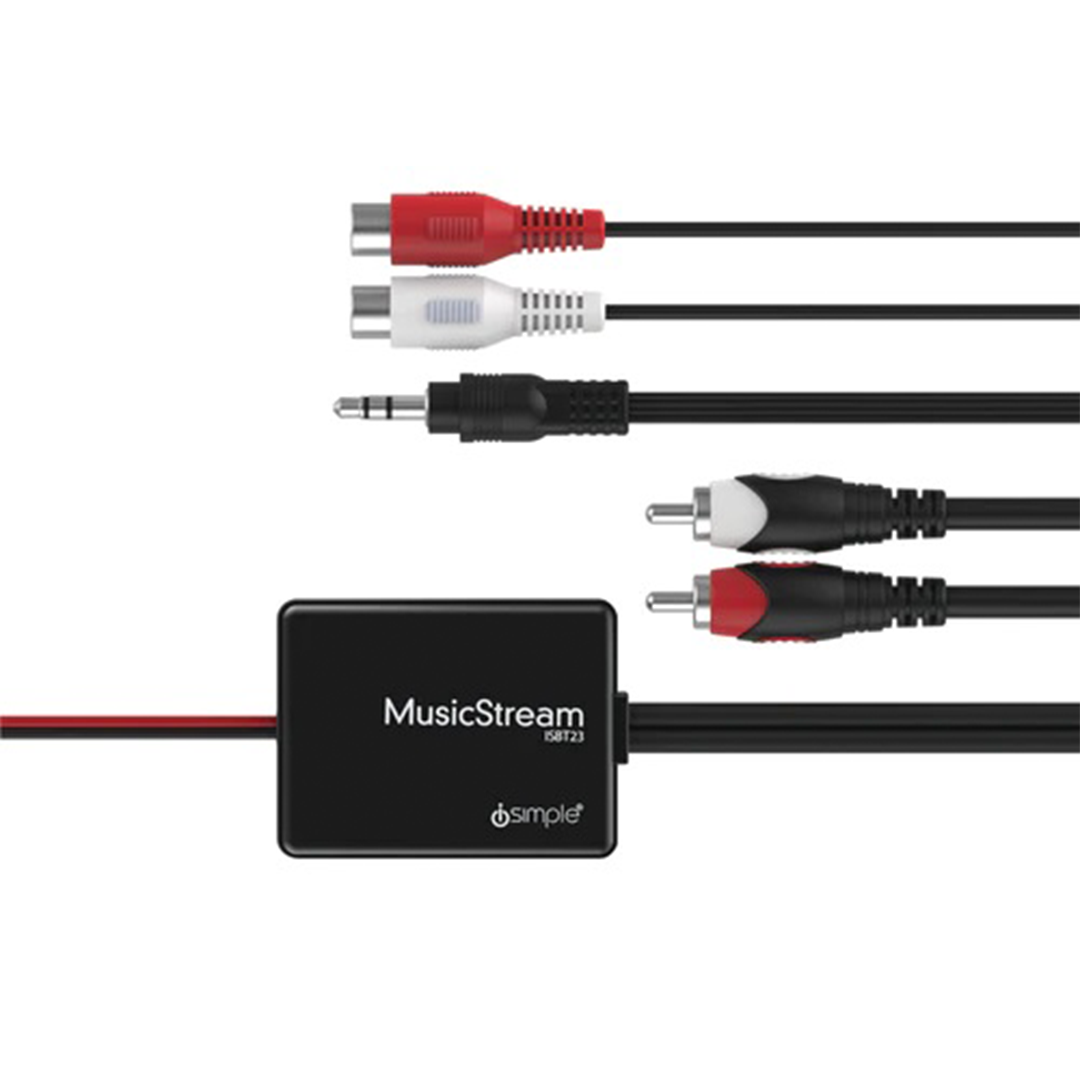 iSimple, iSimple ISBT23, Récepteur de musique Bluetooth Music Stream vers RCA avec 3,5 mm et Marine Shrink